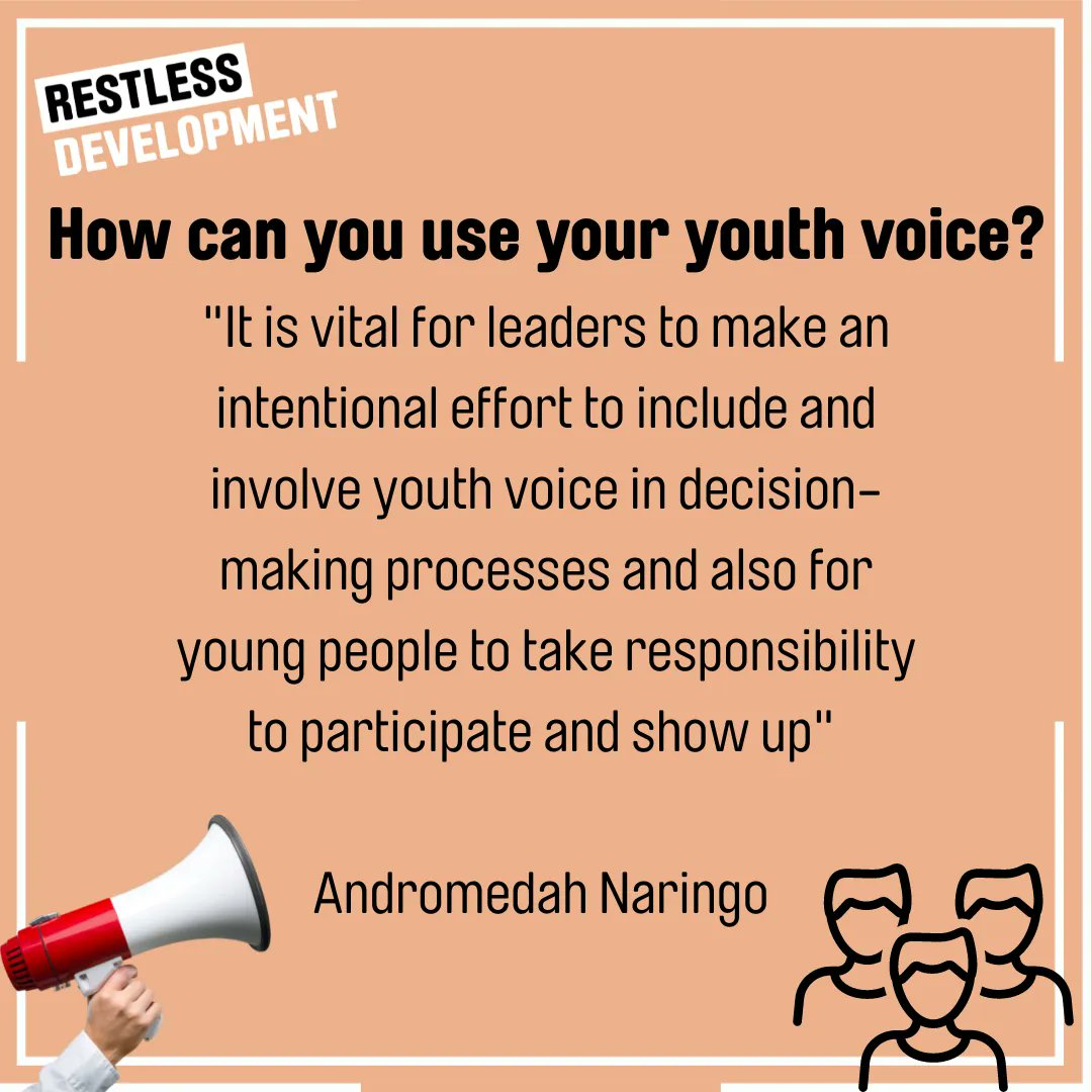 In a new blog, Andromeda Naringo shares how young people can use their voice in their communities to bring about change. She touches on tips and the strength of youth power. 
Head over to buff.ly/3Whum2k to read the entire blog!!