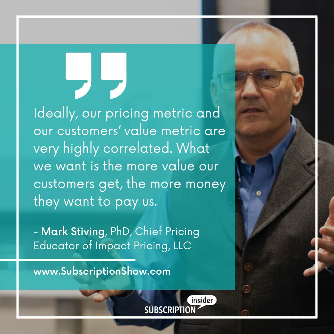KGSexton's tweet image. Find out more about pricing strategies and why it's an aspect of your business that cannot be overlooked from #SubShow speaker Mark Stiving: buff.ly/3U1UqNE 

At #SubscriptionShow22 you'll get actionable insight from Mark like this! Register now: buff.ly/3BsE61r
