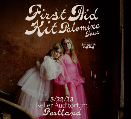 Portland'5 Centers for the Arts (@portland_5) on Twitter photo JUST ANNOUNCED! <a href="/monqui/">Monqui Presents</a> presents <a href="/FirstAidKitBand/">First Aid Kit</a> - Palomino Tour With Special Guest Hurray for the Riff Raff (<a href="/HFTRR/">hurray for the riff raff</a>) | Monday May 22nd | <a href="/KellerAudPDX/">Keller Auditorium</a> | Tickets on sale Friday November 11th bit.ly/3FDIlJW JUST ANNOUNCED! <a href="/monqui/">Monqui Presents</a> presents <a href="/FirstAidKitBand/">First Aid Kit</a> - Palomino Tour With Special Guest Hurray for the Riff Raff (<a href="/HFTRR/">hurray for the riff raff</a>) | Monday May 22nd | <a href="/KellerAudPDX/">Keller Auditorium</a> | Tickets on sale Friday November 11th bit.ly/3FDIlJW