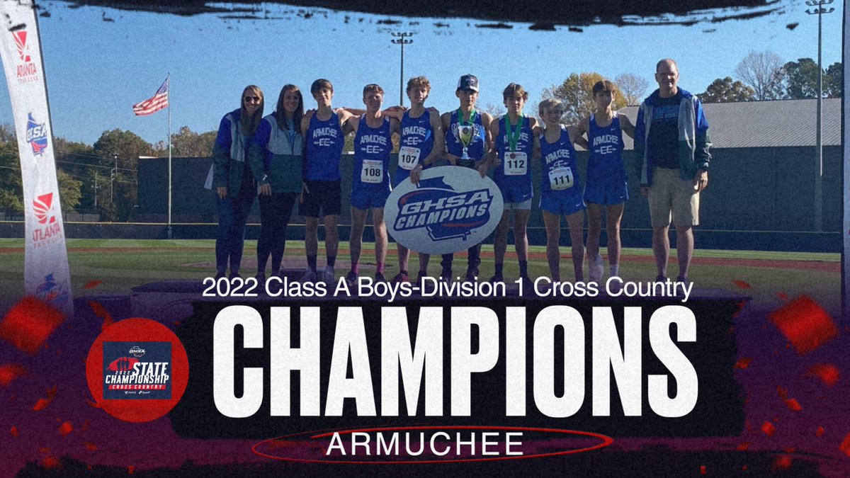 State Cross Country Championships 🏃‍♂️ #Armuchee | Class A-Division 1 Boys 🏆 @ATLtrackclub @MilesplitGA