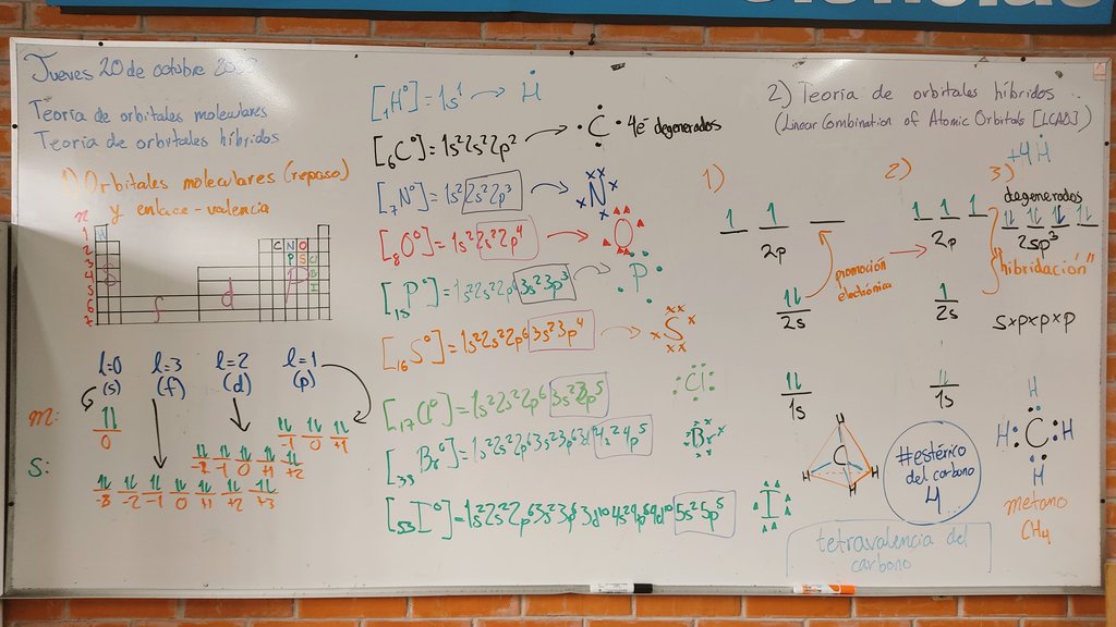 JulioAn_Chem's tweet photo. En mis años de formación escolar no fui especialmente artístico, pero cuando la química te muestra patrones tan elegantes, la inspiración llega a requerir un poco de color Comparto algunos de los pizarrones de mis clases de TSQ en @prepalancaster https://t.co/328YwisHLc