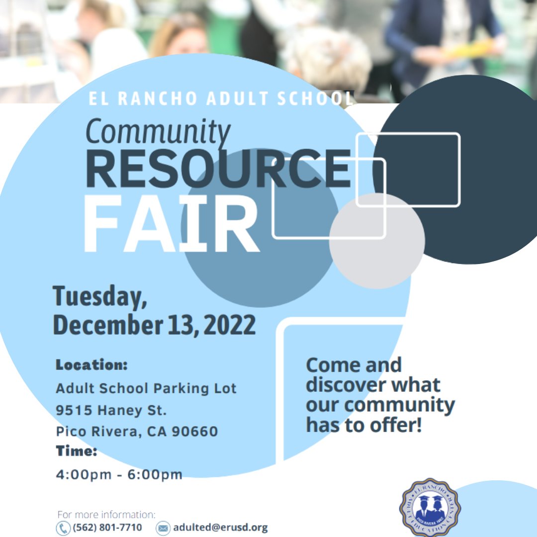 SAVE THE DATE! We are excited to be hosting a Community Resource Fair on December 13, 2022. Can't wait to see you! 😀