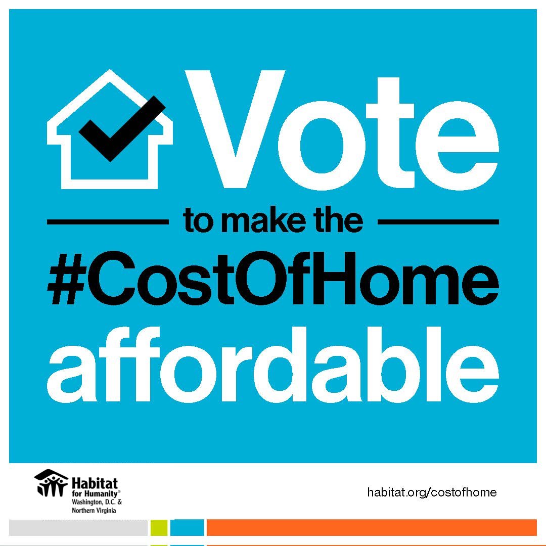Have you voted yet? If not, you can still participate in early voting, which ends on Saturday for VA &amp; Sunday for DC.  Learn more: ow.ly/vTEU50Lux4V or ow.ly/SAua50Lux4X.

Together, we can build communities where everyone has a safe and secure place to call home.