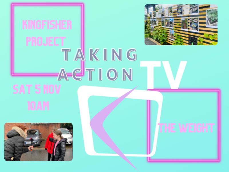 CrumlinAction's tweet photo. TAKING ACTION TV RETURNS! Tomorrow Sat 5 Nov, 10AM … Join @dr_niamh_shaw as she shines the spotlight on two CTAT projects, Kingfisher Project and The Weight by @sarahbrackenart - watch via the link in our bio 
@creativeirl @LabDCC https://t.co/QOlAXaJZaR