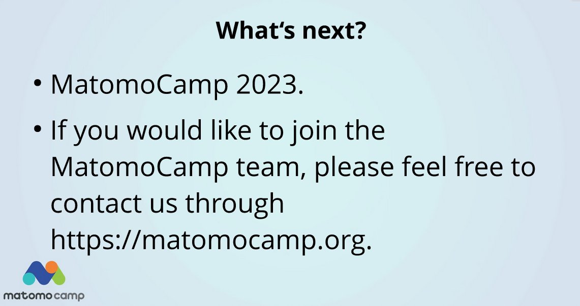 MatomoCamp tweet media