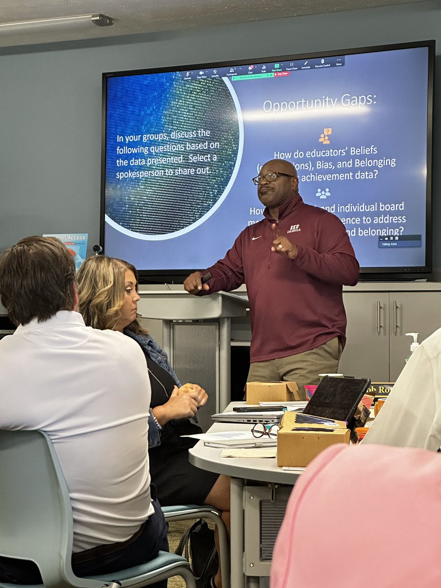 Jennifer Gray (@ap_jgray) on Twitter photo Learning while Leading with <a href="/clevenupe/">Roger Cleveland</a> and the <a href="/KASAEdLeader/">Kentucky Assn of School Adm.</a> Board of Directors
How do we address opportunity gaps as school leaders, and how do our biases and beliefs impact this work? Learning while Leading with <a href="/clevenupe/">Roger Cleveland</a> and the <a href="/KASAEdLeader/">Kentucky Assn of School Adm.</a> Board of Directors
How do we address opportunity gaps as school leaders, and how do our biases and beliefs impact this work?