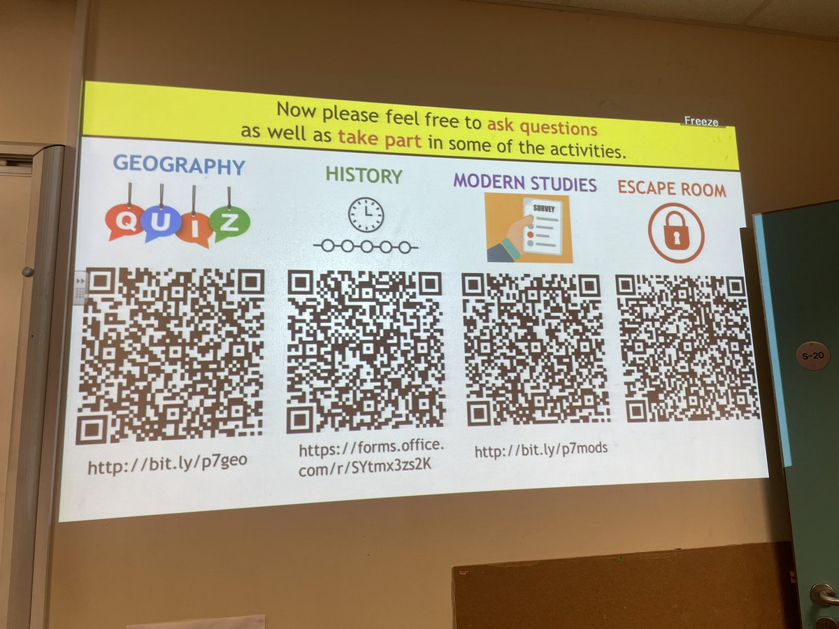MissWhiteGeog's tweet photo. Last night we welcomed parents and guardians for our P7 information night! In true Social Subjects fashion we had to end with a quiz (or four) 🧐 … https://t.co/lj2J5aeZtv