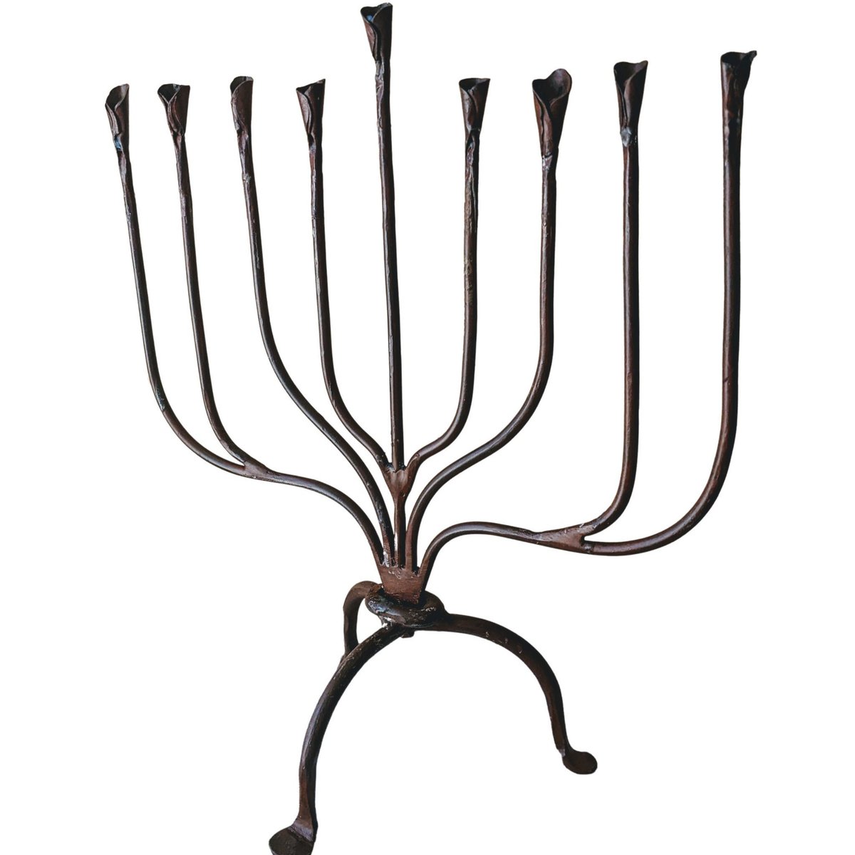 Vintage Handcrafted Rustic Metal Menorah at whimsicalvintage.etsy.com