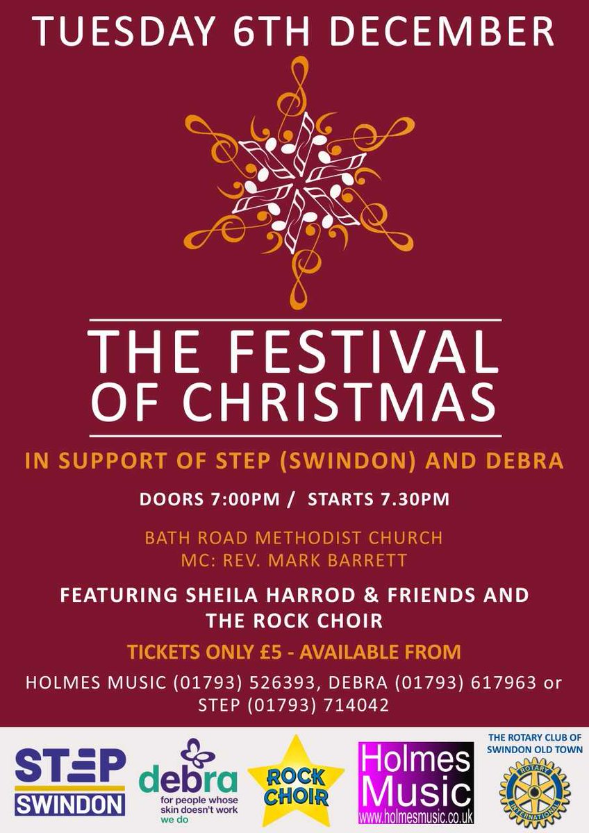 AlanHolmes1's tweet photo. BOOK YOUR TICKETS FOR THE FESTIVAL OF CHRISTMAS BY CALLING HOLMES MUSIC (01793) 526393 @SWINDON105 @SWINDONADVERTISER @wiltsgazette @Brunelswindon @Brunelswindon @kentwoodchoir @BBCWiltshire @SwindonWeb @Holmes_Music @SwindonCouncil https://t.co/kqmYViPDiG