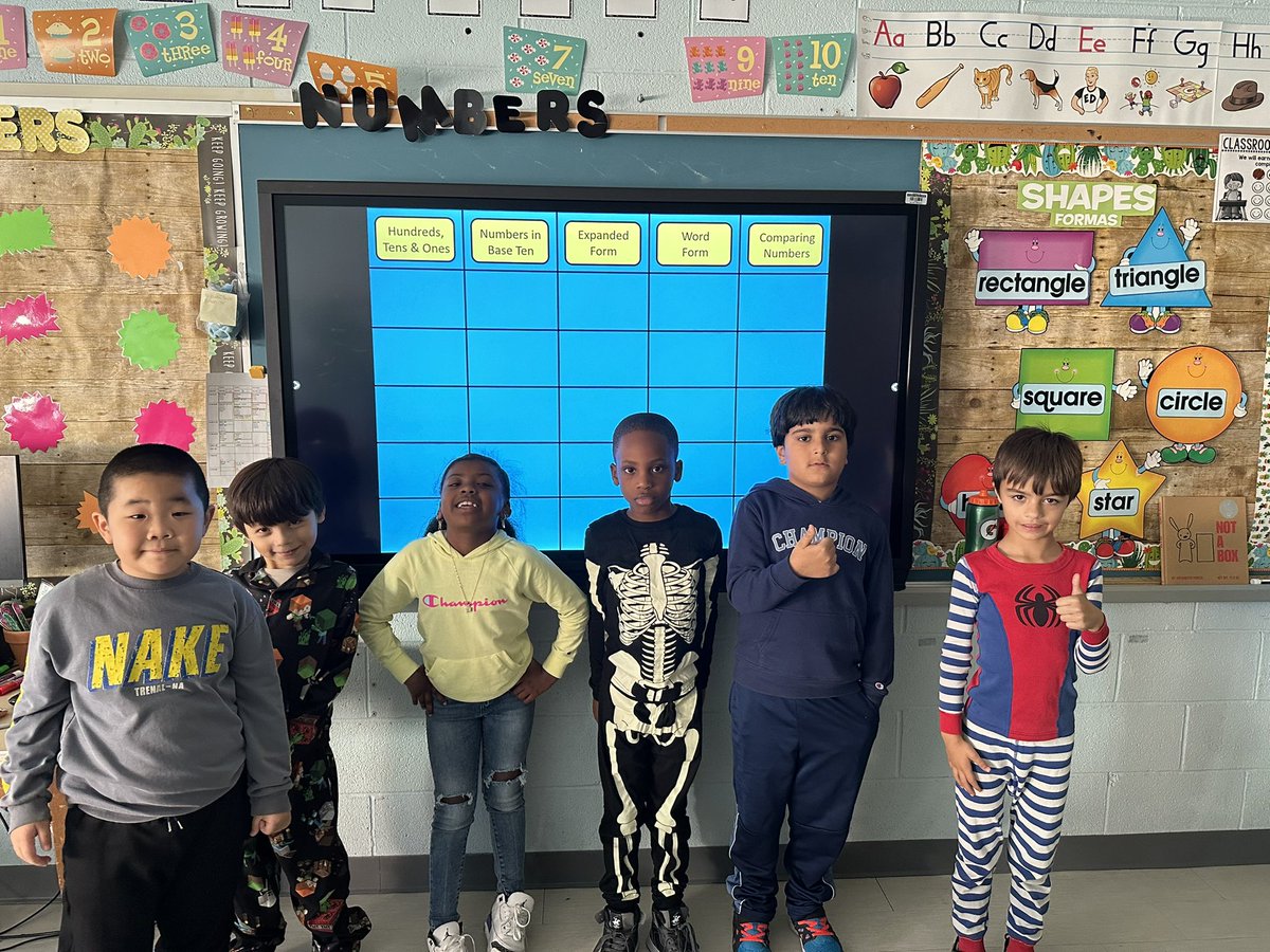msmariadonovan's tweet photo. We love a Friday game of place value jeopardy in our pajamas!! @wsselementary https://t.co/Z0XOv6yvlq
