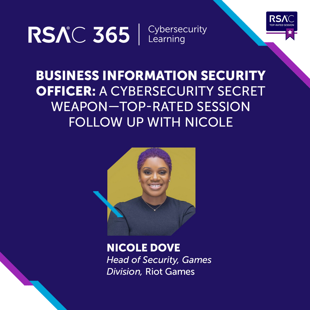 OneRSAC's tweet photo. REPLAY! Nicole Dove (@IssaUrbanGirl) returns to her Top-Rated #RSAC 2022 session in this previously recorded interactive Follow Up. Get a quick summary of the original session and hear her latest insights:  https://t.co/bywFXp8o8h https://t.co/80GBf2fbOs