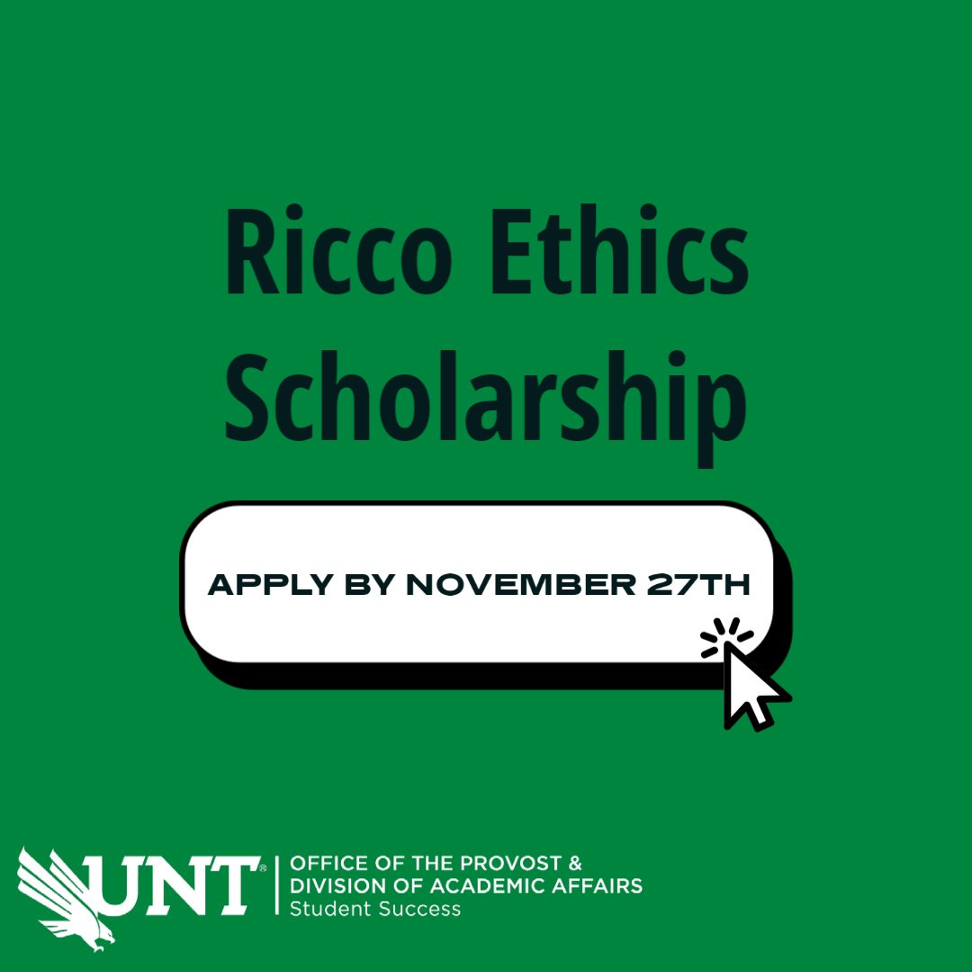 Get your applications in at vpaa.unt.edu/ss/ssareas/ric…!