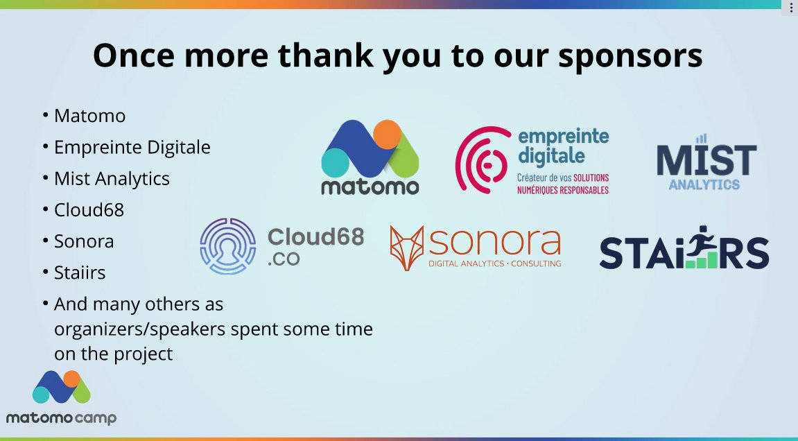 A big thank also goes to our sponsors for their amazing support. 🙏🙏🙏