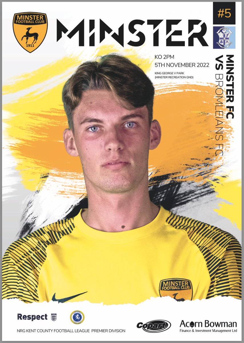 MinsterFC1911's tweet image. MATCHDAY #DIGITALPROGRAMME No5 IS DROPPING TOMORRROW !

For our @KCFL1516 home match vs @Bromleians 
 
Thanks to our sponsors :
#AcornBowmanFinance
@CopartUKLimited

Spreading the word to our football friends :
@NonLgeProgs
@GroundhopperUK
@NonLeagueCrowd
@TonyIncenzo