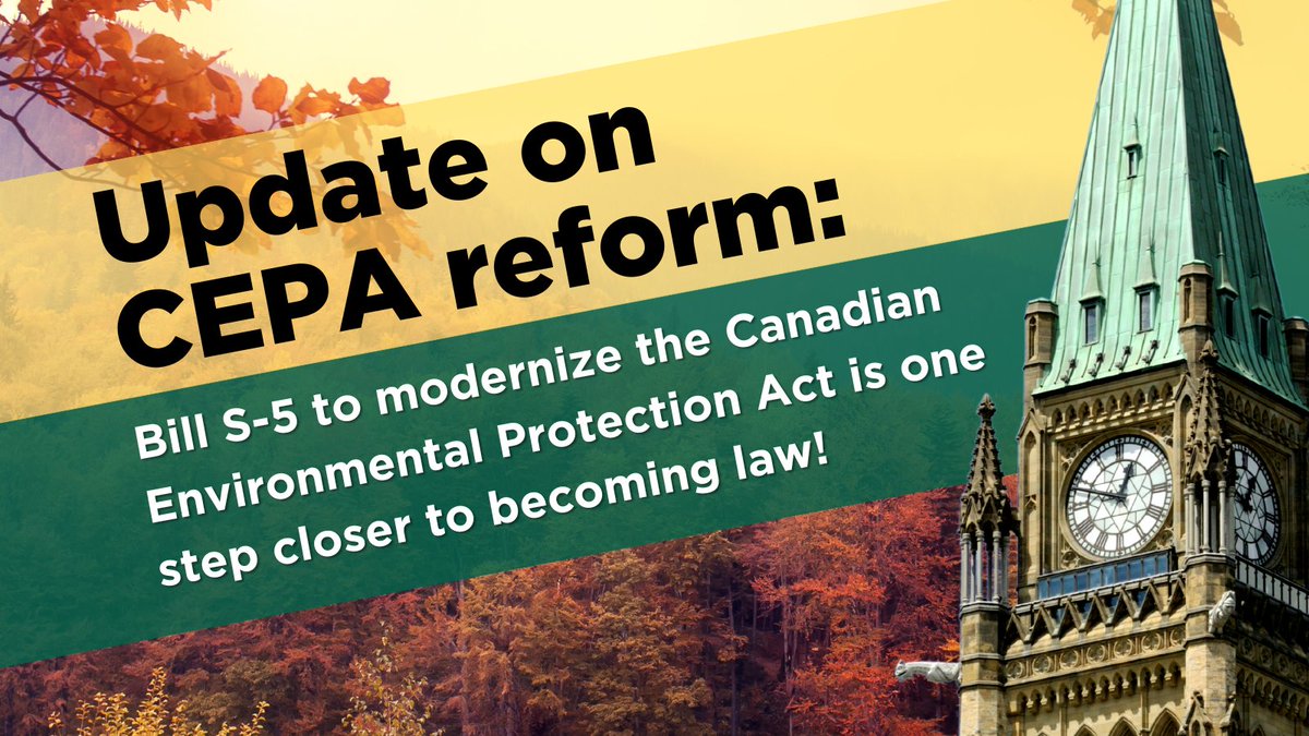envirodefence's tweet photo. #MEDIA: Bill S-5, a long-awaited government bill to modernize the Canadian Environmental Protection Act (#CEPA), passed second reading in the House of Commons and is one step closer to becoming law. Read our full statement below. #Cdnpoli
https://t.co/yTJWjRh3Ql https://t.co/beRga4W2gY