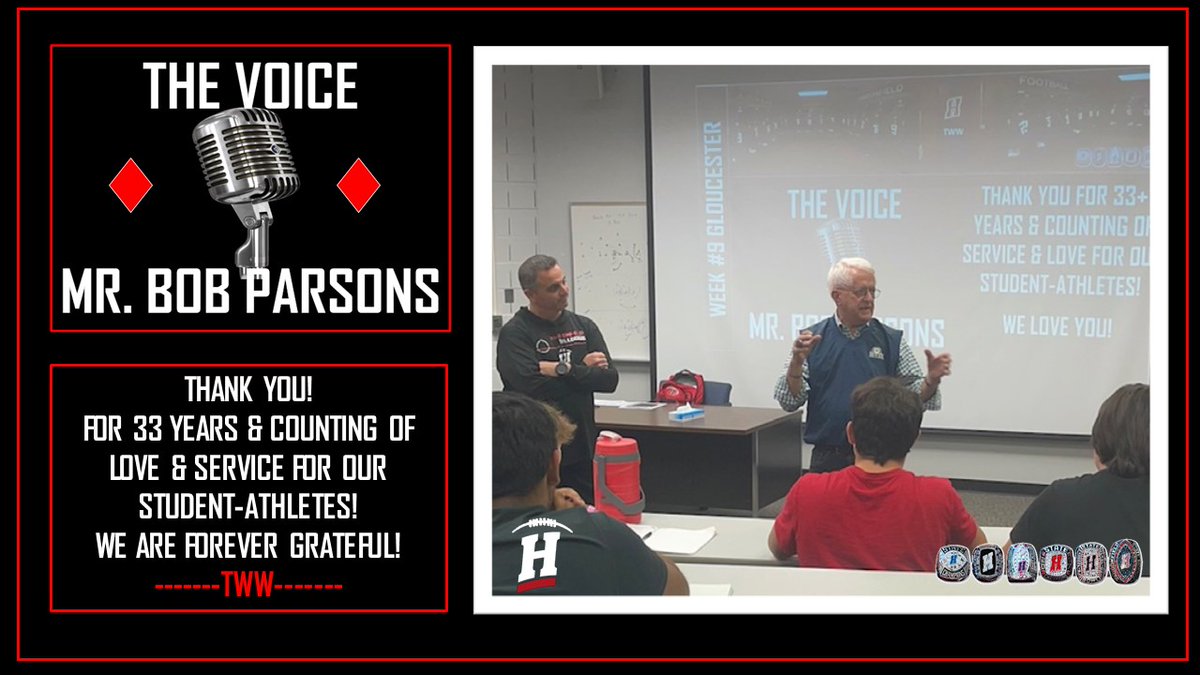 haddonsfootball's tweet image. Yesterday we took time to say Thank You to our Voice! He has spent 33 years, &amp;amp; still going, behind the mic for our Haddons.  Both Bob and his wife&apos;s love and support for our student-athletes is respected and appreciated. Forever Grateful! TWW!