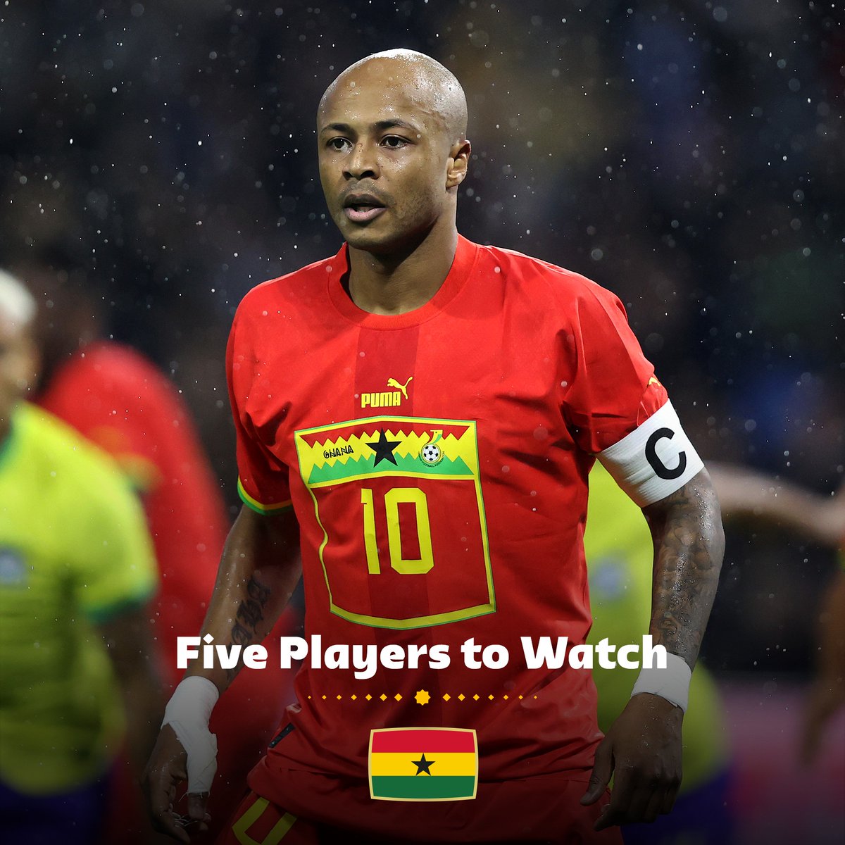 FIFAWorldCup's tweet photo. 🇬🇭 A new-look squad full of talent for the #FIFAWorldCup 

Take a look at some of the key men for the Black Stars ⭐️
