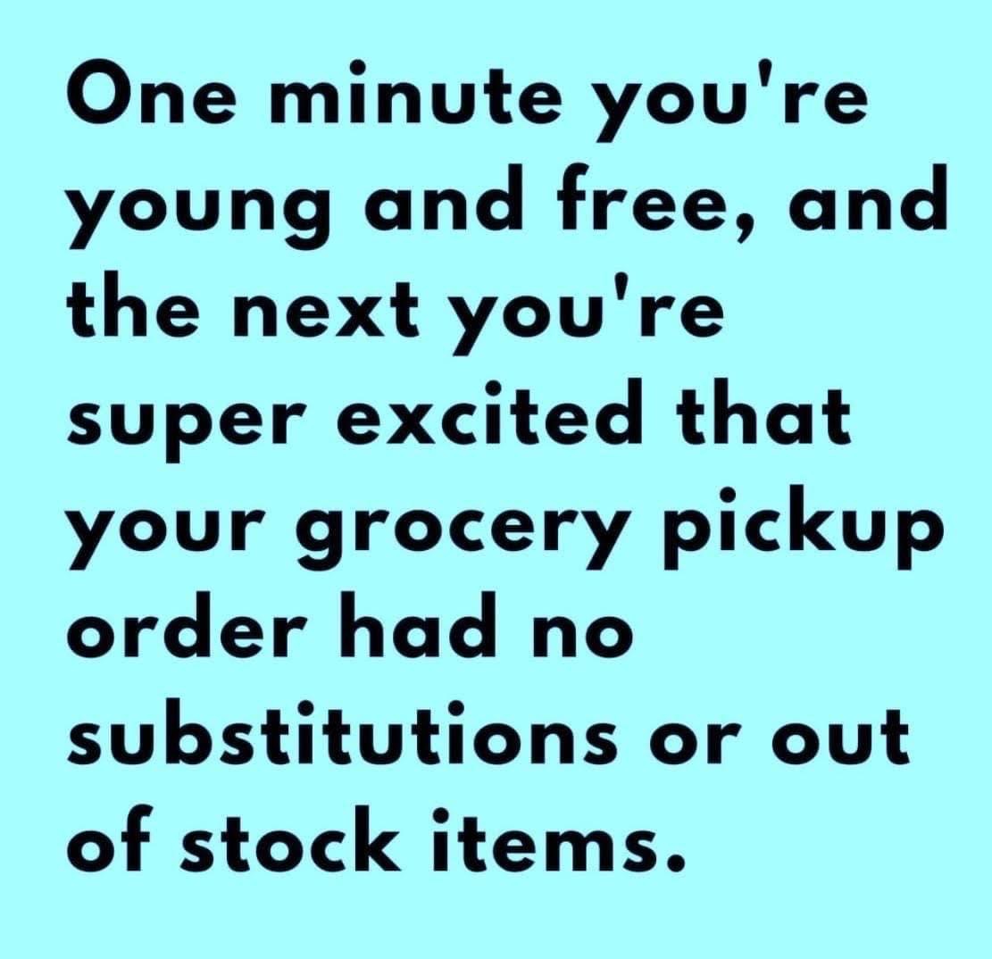 Yup! 🤣

#groceryorder #Adulting #sadatsells #grocerypickup #Fridayfunny