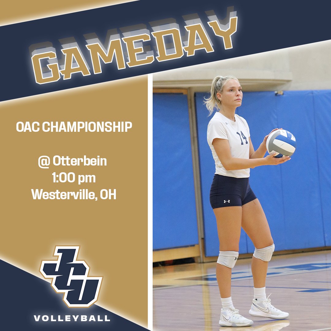 OAC CHAMPIONSHIP GAMEDAY!

<a href="/JCU_VB/">John Carroll Volleyball</a> heads down to Westerville, looking to bring home the program's first OAC Championship since 1993 ⚽️

📊 otterbeincardinals.com/sidearmstats/w…
📺 boxcast.tv/view/vb-oac-to…
🎫 oac.org/MISC/Hometown_…
#StreakUp ⚡️