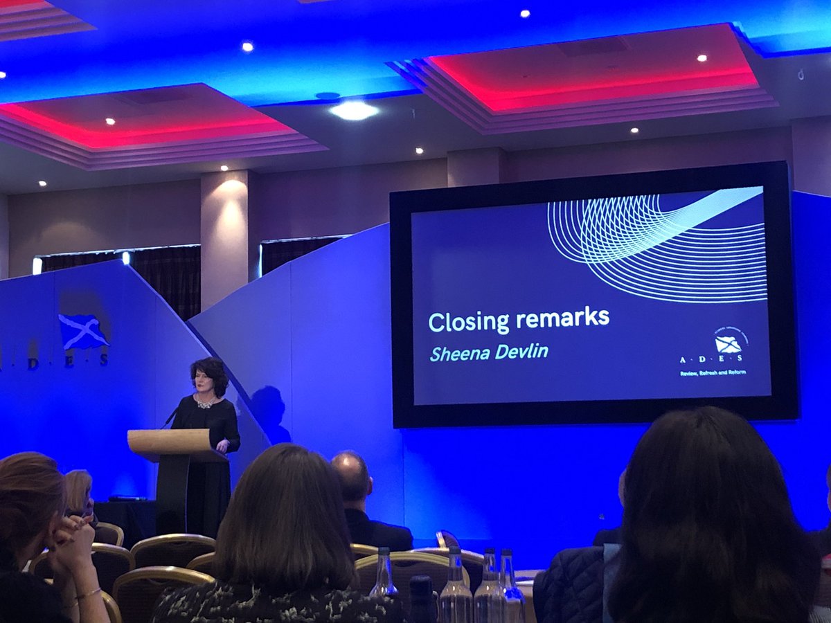 Jane_Arthur_'s tweet photo. Thanks to @sheenadevlin VP @ADEScotland for her thanks, excellent summary and rounding up #ADES22 conference #alwayslearning #professionallearning worthwhile 2 days of learning, thinking, collaboration 🤔🤔🤔 head hurts 🤯😂 @EdISGlasgow @Doug_GCC https://t.co/oqeXLTxT72