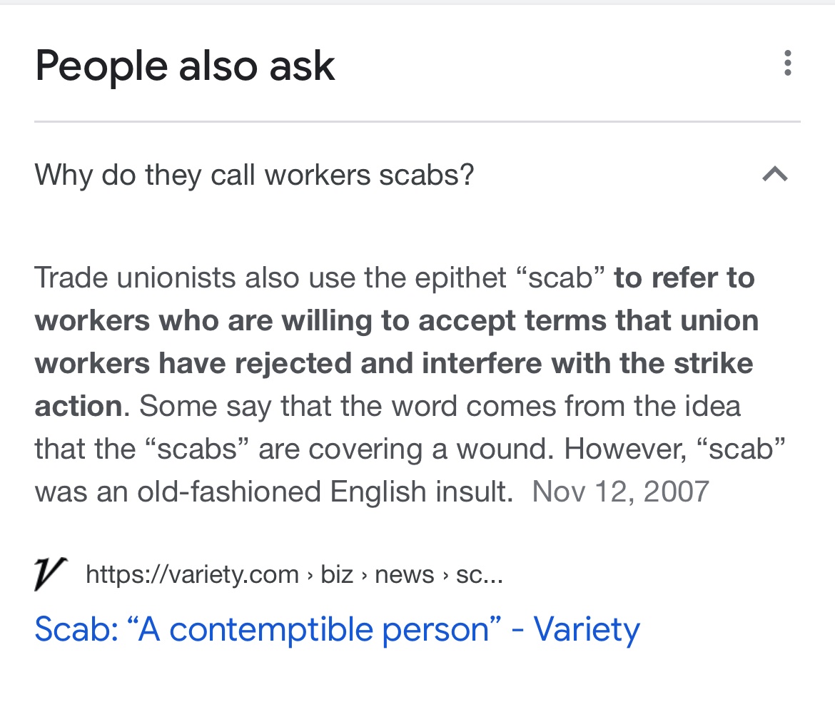 ms_e_demeter's tweet photo. @anthonyfurey “What is a scab?” https://t.co/EWmhZzRhJ6