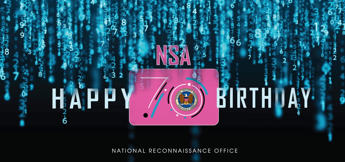 NRO_gov's tweet photo. Happy 70th birthday to our partner, @NSAGov! π₯
#NSA70th https://t.co/PzYZlIrrNb