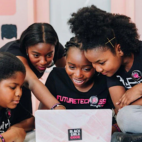 CallforCode's tweet photo. It’s Hackathon time! @BlackGirlsCODE is an international non-profit organization devoted to showing the world that black girls between the ages of 7-17 can code. For the second year, @IBM and #CallforCode have continued their commitment encouraging #TechDivas to think big. https://t.co/AMJZRSMZXm