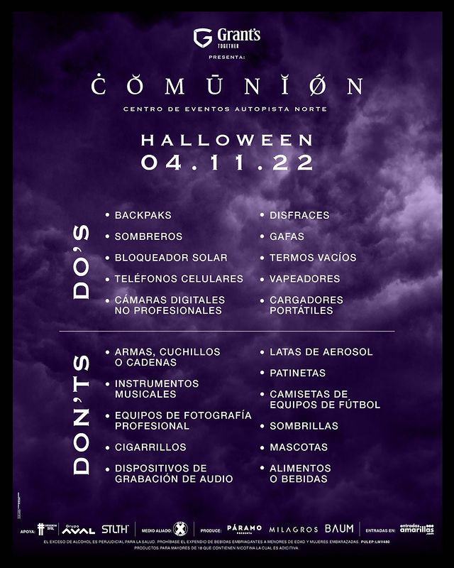 encomunion_'s tweet photo. ¡Prepárense! Estas son las recomendaciones de lo que puedes ingresar a nuestra segunda noche de C O M U N I Ö N. Nos vemos hoy en la pista .⛓️➰⛓️

🎟️Entradas aún disponibles en https://t.co/Mhqvbrnxvl https://t.co/CpYoeXDNuS
