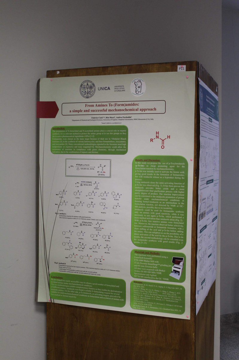 FormAmides! New mechanochemical methodologies! Poster session <a href="/NGChem2022/">Next generation chemists 2022</a>, if you want some information come to discuss together! #mechanochemistry  #greenchemistry #OrganicChemistry