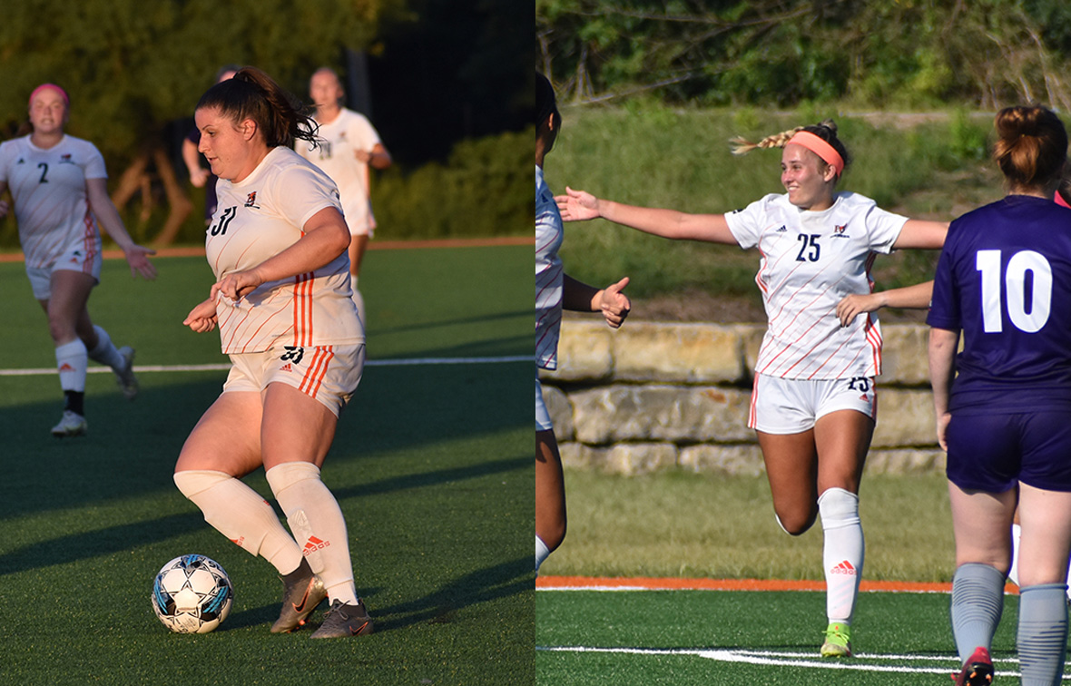 BakerAthletics's tweet photo. WSOC: Siegel and Schieber Earn 2022 Heart of America Women's Soccer All-Conference Honors! #BakerBuildsChampions

https://t.co/rlQggCY5E0 https://t.co/K2P0kOUAFK