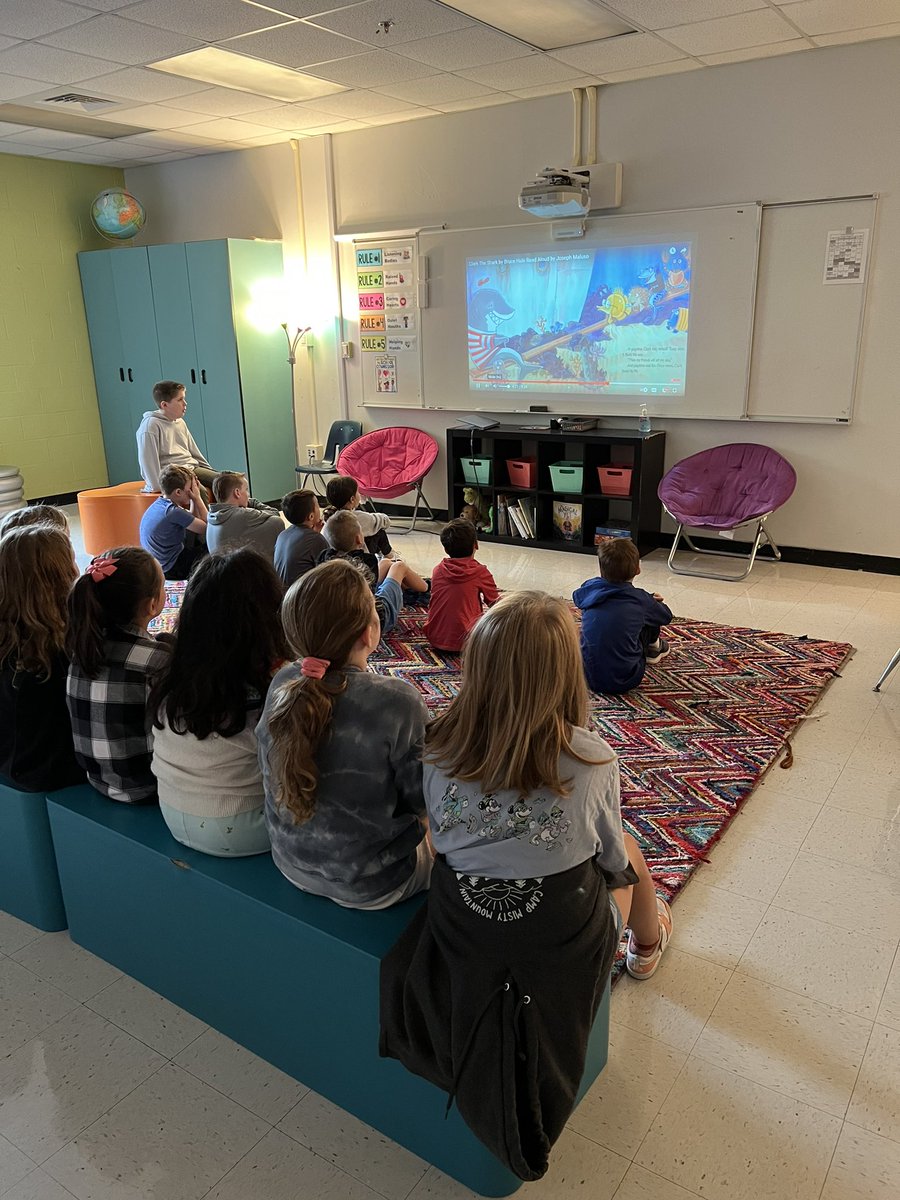 ColtsCare22's tweet photo. Had a blast with 3rd grade and Clark the Shark this week! What a fun way to discuss self-control here at school! @dr_cheatham @CrabappleColts @mremoryrawlings https://t.co/X8mpUfFHbx