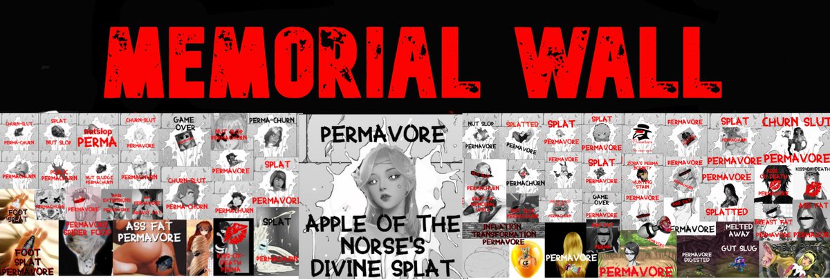 It has happened. The goddess of the stars who lost her way is no more She gave herself to the one true top predator <a href="/AppleNorse/">Apple Of The Norse</a>  and her divine cock. 

This was my choice and the end to my story. And I could not be happier. 
Splatted on my own memorial wall with all my victims