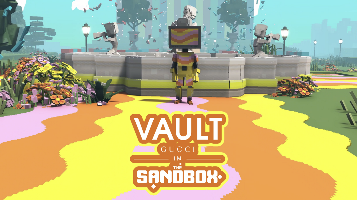 TheSandboxGame's tweet photo. 🟧 It's all @gucci 🟨 with @Pandapops7 🟪

Come and explore #GucciVault Land with us from 7pm UTC today!

https://t.co/gF6OKeOyhJ https://t.co/C7pwi5HcqC