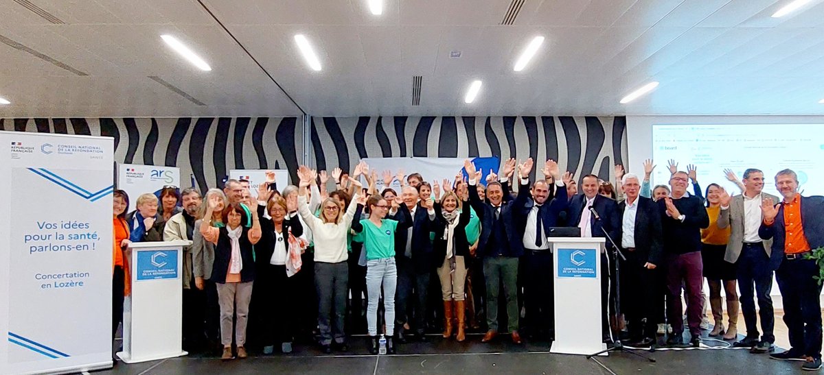ARS_OC's tweet photo. [#CNRsante] Franc succès pour la journée dédiée aux questions de #santé en #Lozère. Un #territoire rural symbolique pour la 1ère des 13  concertations en #Occitanie.  👏 à tous les participants qui ont contribué à l'émergence de propositions concrètes pour la santé des lozériens. https://t.co/XV8eOhJwuI