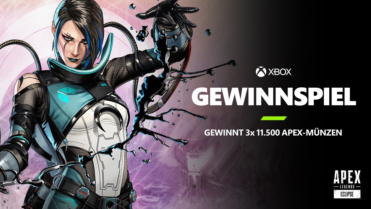 XBOX_DACH's tweet photo. Wie kann man eine neue Season besser starten, als mit einem Gewinnspiel? 

Wir verlosen zum Start von #ApexLegends Finsternis insgesamt 3x 11.500er Apex Coins. 
So macht ihr mit:
1. @XboxDACH folgen ✅
2. Tweet liken + RT ❤️🔁

TNB 👉 https://t.co/wPo2Gqz7Ig https://t.co/MCo4Z1nadZ