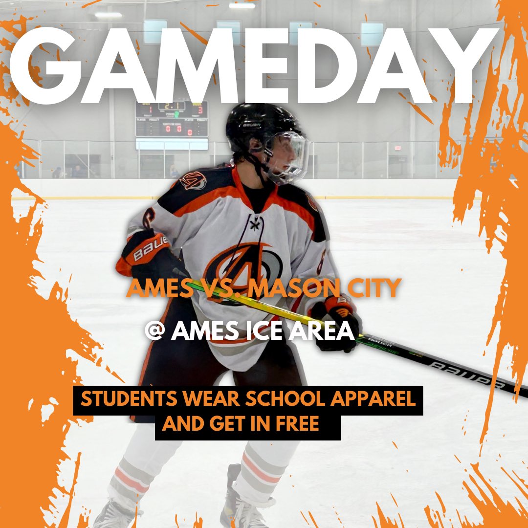 🏒 GAMEDAY 🏒
📆 Nov 4
⏰ 7:15 p.m. - Varsity/ 9:15 p.m. - JV
🆚 Mason City
🏟 Ames Ice Arena
📺 bit.ly/ACHVideo