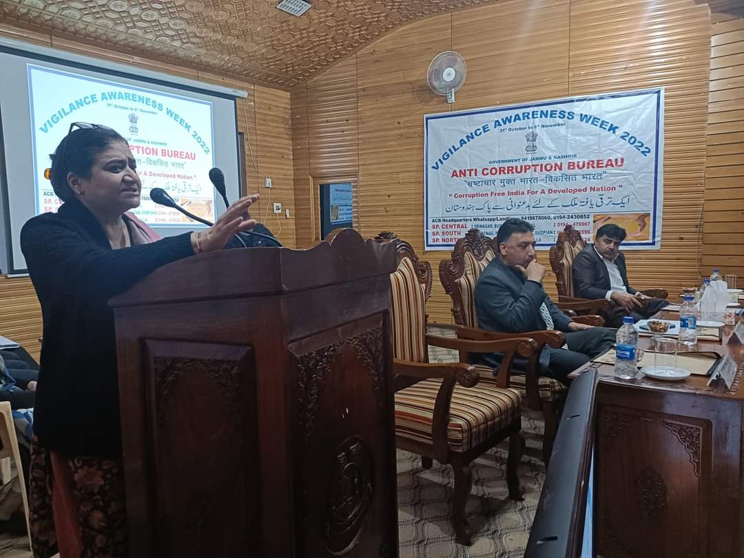 A mega vigilance awareness program was held at the University of Kashmir on Friday as part of the countrywide observance of Vigilance Awareness Week.<a href="/_NSSIndia/">NSS India</a> <a href="/NssrdD/">NSS Regional Directorate Delhi</a> <a href="/pankajsinghips/">Pankaj Kumar Singh</a> <a href="/Anurag_Office/">Office of Mr. Anurag Thakur</a>