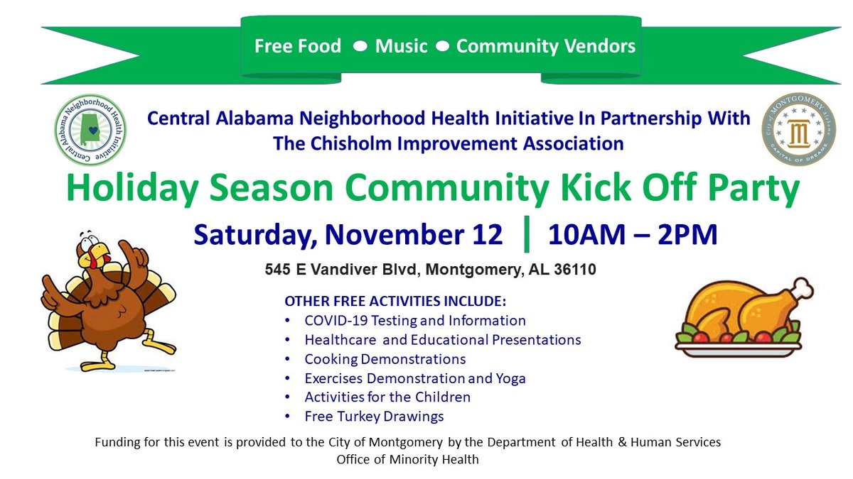 thebridgecentr's tweet photo. CANHI is hosting its holiday season kickoff event on November 12th. Come on out and enjoy the festivities!

#empower334
#AlabamaAHEC https://t.co/aI8ou1fdaQ