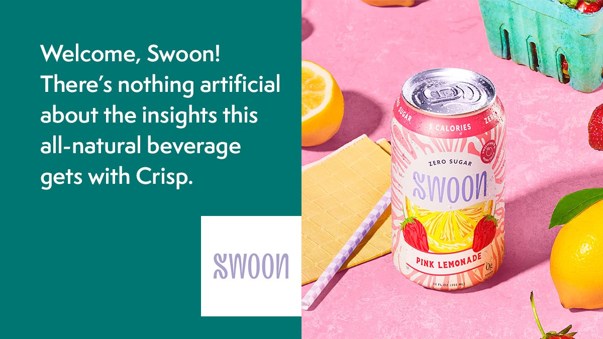 We’re proud to introduce <a href="/Taste_Swoon/">Swoon</a>, the latest data-driven brand to join our Crisp network!

Ready to swoon over your retail data? Contact our team at gocrisp.com/book-demo to learn more.

#drinkswoonnotsugar #zerosugardrinks #datadriven #SupplyChain