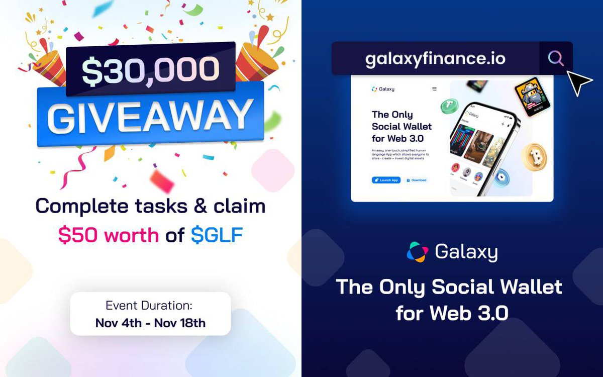👍 THE $30,000 GLEAM AIRDROP CAMPAIGN IS NOW LIVE!

✔️ Participate and stand a chance to be one of 500 winners to earn $30,000 worth of $GLF tokens prize pool! 

Details and complete tasks: Gleam.io/competitions/O…