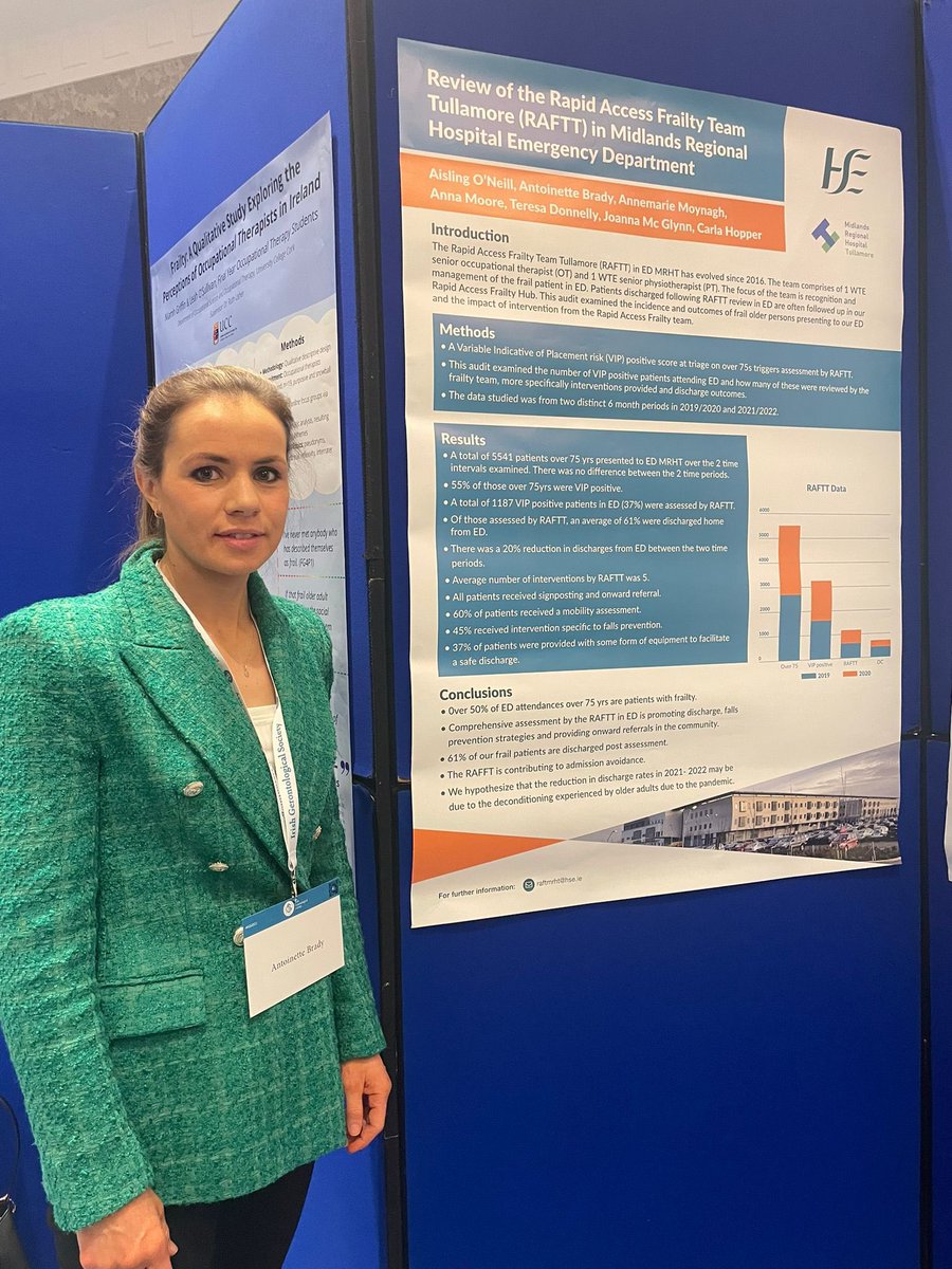 AliceFarrelly1's tweet photo. #IGS2022  #CHO8 #DMhospitalgroup  delighted to be representing frailty services Tullamore with great posters https://t.co/2TB0oFrLAP