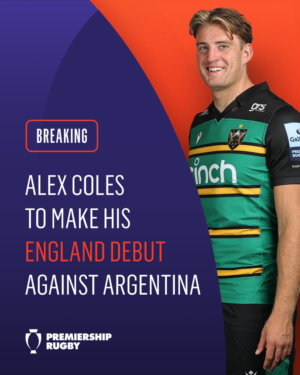 Squad announced 🌹 @SaintsRugby set to have two debutants feature for @EnglandRugby on Sunday as Alex Coles starts against Argentina 😇 Full team news on our website ➡️ premiershiprugby.com/news/england-t…