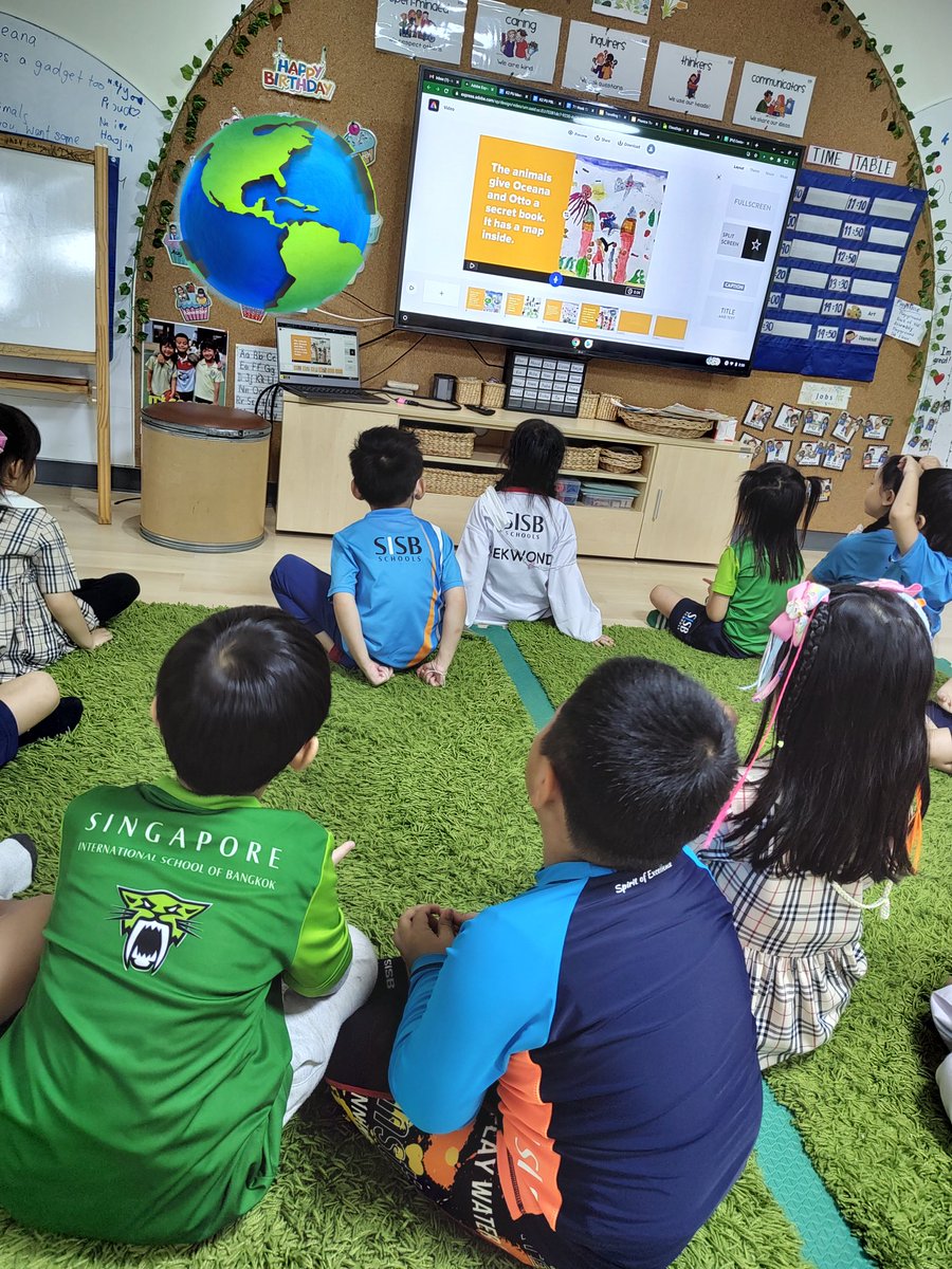 emmersbkk's tweet photo. "Would you like some underwater dinner?" Our work on the @travellingtale Group 12 story is complete. On to our friends in Germany and Kazakhstan! @burkeeli @RuthTsang @SISBSchools https://t.co/oB98pgewfK