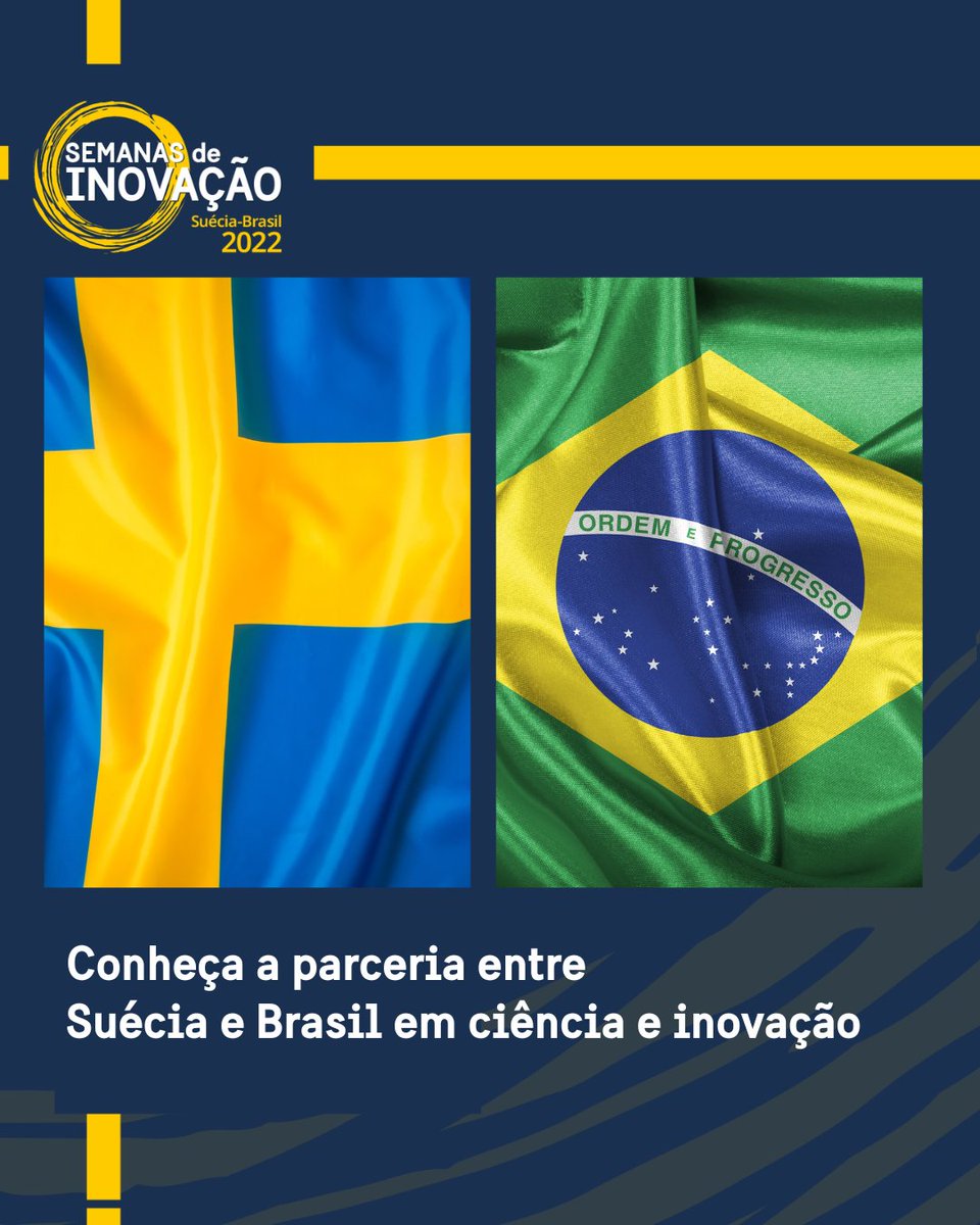 As relações entre Suécia e Brasil nas áreas de ciência e pesquisa existem há muitos anos, mas a formalização da cooperação ocorreu em 2015, para a área de aeronáutica e, em 2016, para a inovação. 
#SBIW #SBIW22
🧵