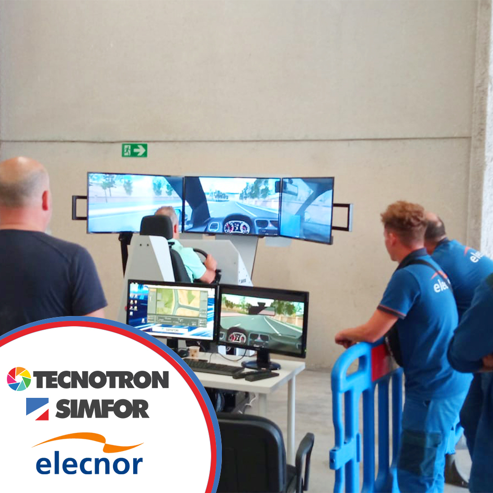 SIMFOR_ES's tweet photo. Primer día de formación con simulador de coche en Sevilla. La empresa @GrupoElecnor recibió un curso de prevención de riesgos viales y conducción segura con el Simfor Auto, de la mano de #Tecnotron y la
@FundacionCNAE
Contacta con nosotros ➡ https://t.co/9combVPLnM https://t.co/QhPkthfmYZ