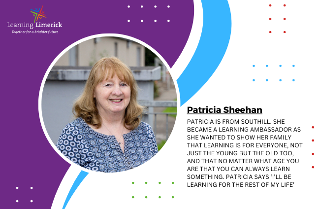LimkLearnFest's tweet image. Limerick #LearningAmbassador Patricia Sheehan is an active member of Southill Women’s Group and enjoys classes provided in Southill community provided by Limerick and Clare Education and Training Board.
#learningcommunities #limerickloveslearning