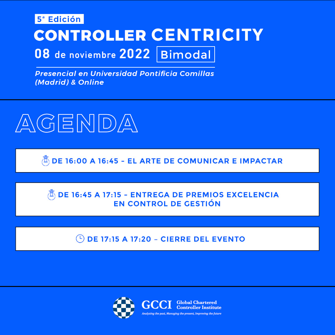 GlobController's tweet photo. Ya estamos cerrando los últimos detalles para el #ControllerCentricity 2022 (8 de noviembre).
Os dejamos aquí la agenda del congreso ⬇
Inscripciones online & presencial ➡ https://t.co/vOQ90Eihqb
#globalcci #CCAcertificate #controldegestión #businessintelligence https://t.co/1owBSeu3G7