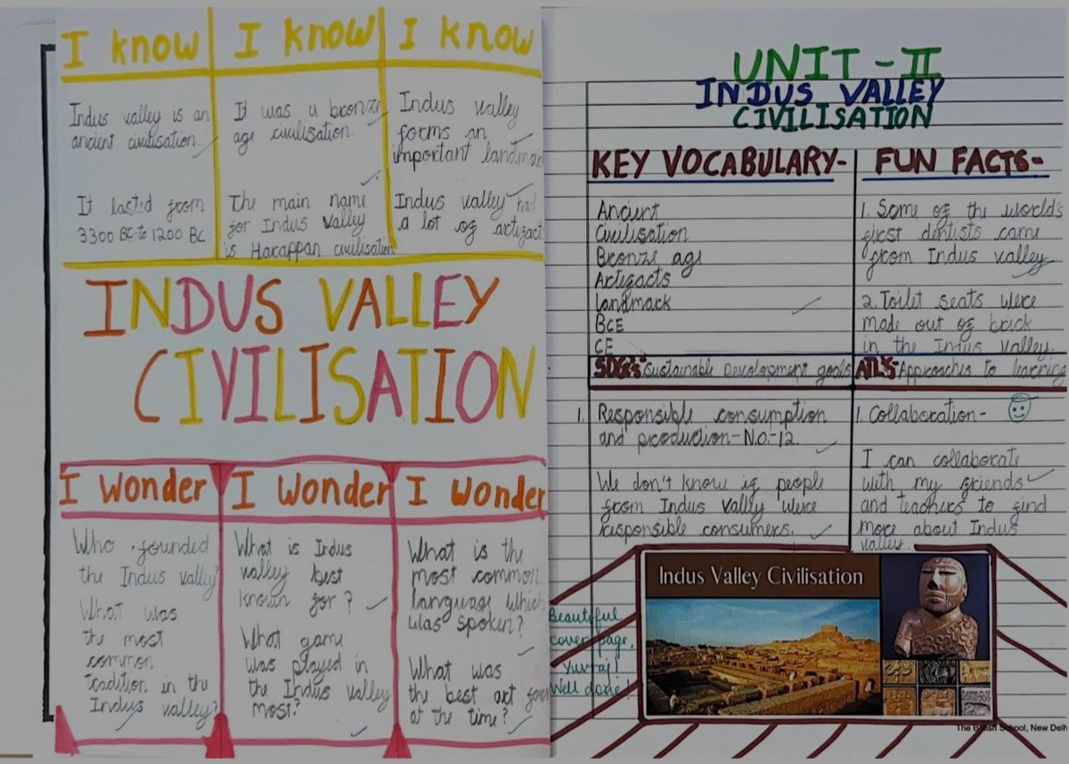 Year5_TBS's tweet photo. "Study the past of you would define the future."
- Confucius
Join us as we time-travel to explore the Indus Valley Civilisation! @TBS_Delhi
#ks2 #year5 #indusvalleycivilisation #titlepage #celebratingstudentwork 

@Joyonsong @TeacherTripti @schravani @sneh_wadhwaney https://t.co/imooDiYiTl