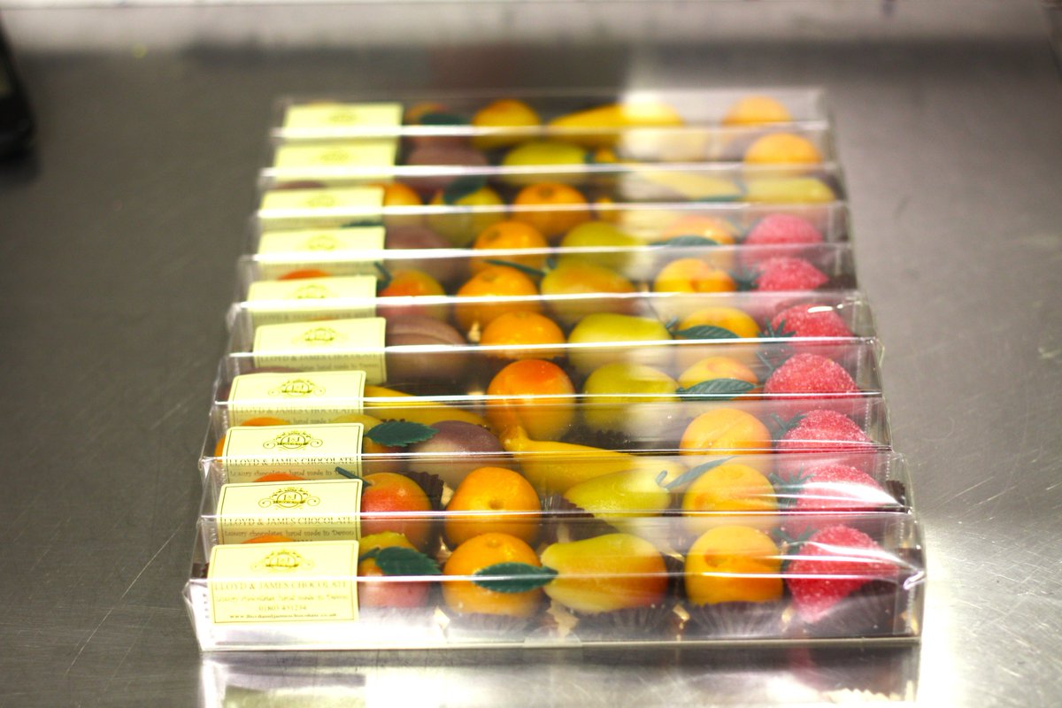 Another Christmas favourite, marzipan fruits. I have to confess, I don't make these - they just take too long, but we have a great supplier who provide them - and they are delicious.