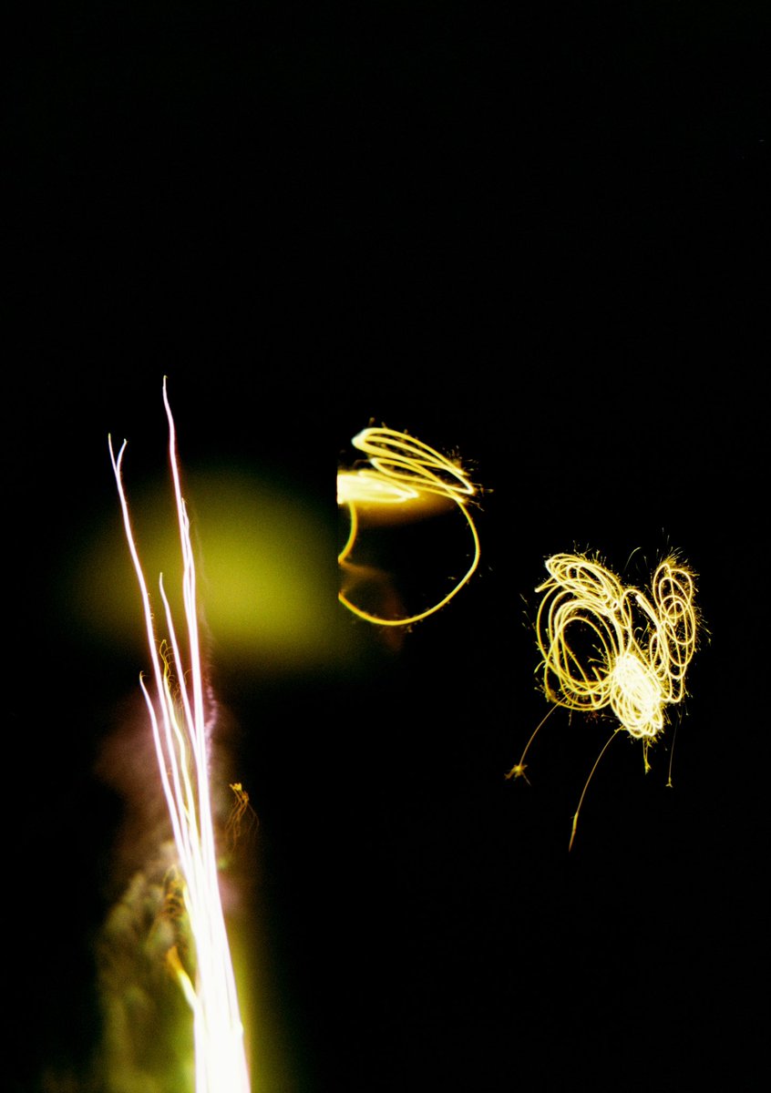 Is anyone taking pictures of the fireworks this weekend? 🎇 Here are some sparkler shots I did with a Holga last year! 😁 What are your tips for shooting fireworks on film? 🎆 #believeinfilm Emma